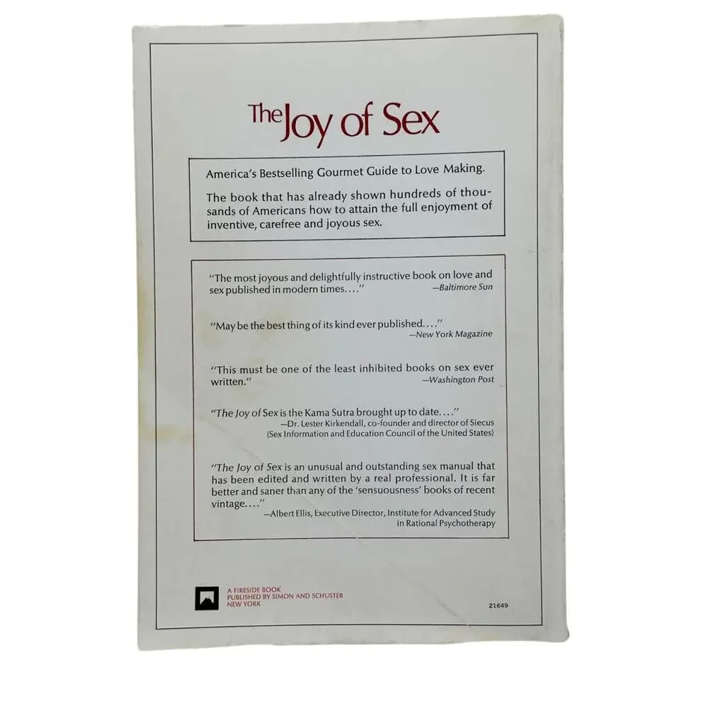 The Joy Of Sex A Gourmet Guide To Lovemaking Complete Unabridged Illustrated - Picture 3 of 7